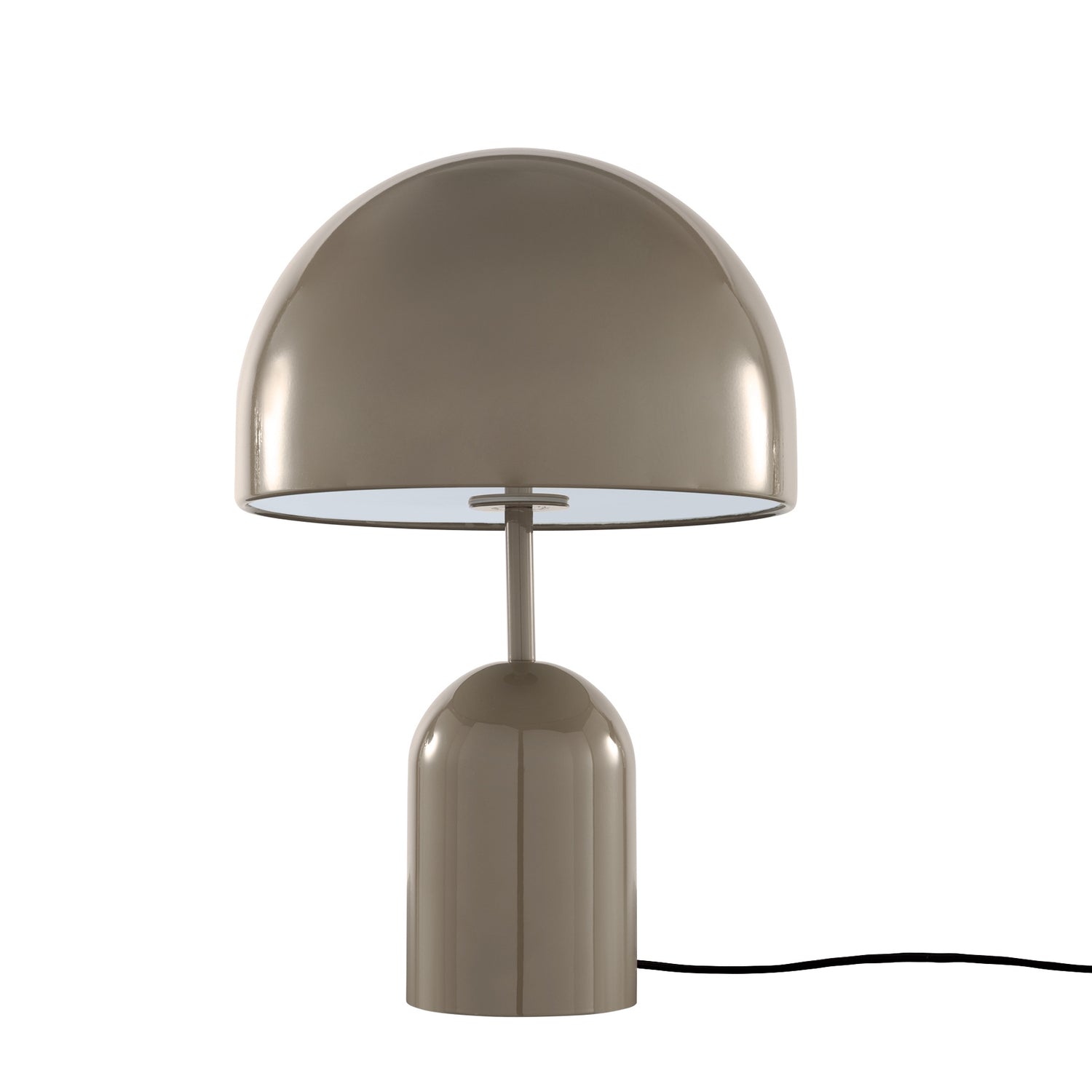 Bell Table Light in High-Gloss Taupe