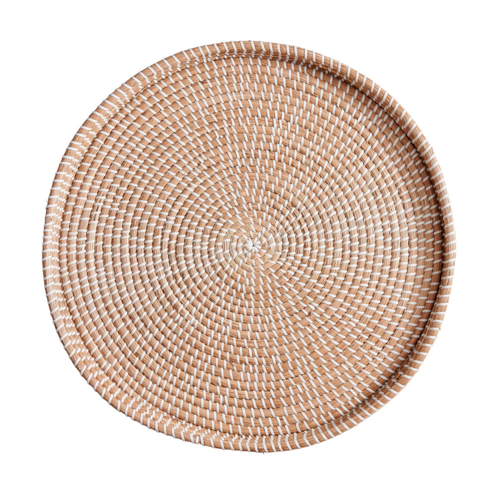 Dekotablett BOATHOUSE rund ⌀ 55cm aus Seegras/Kunststoff