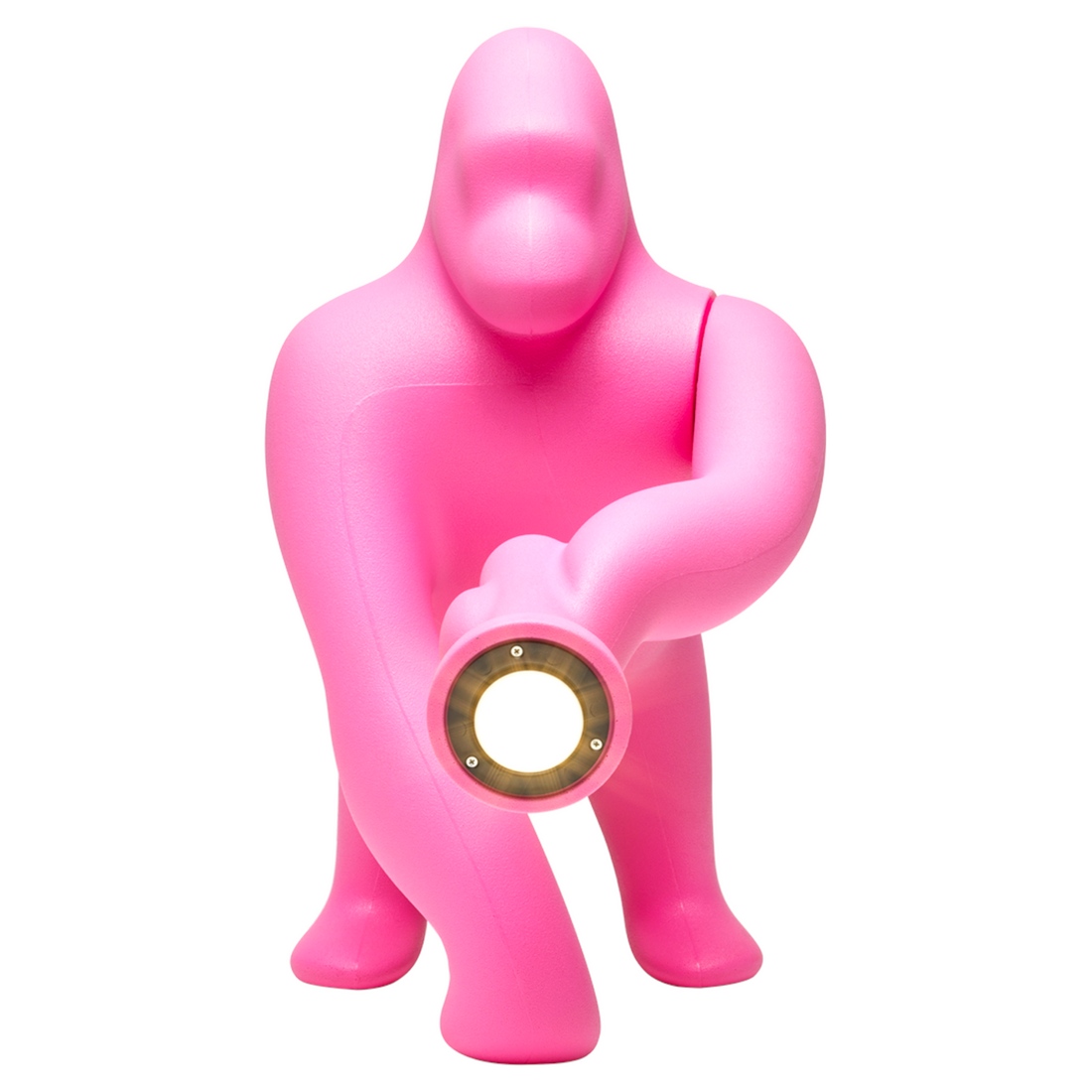 Designlampe KONG in auffälligem Pink als skulpturales Statement