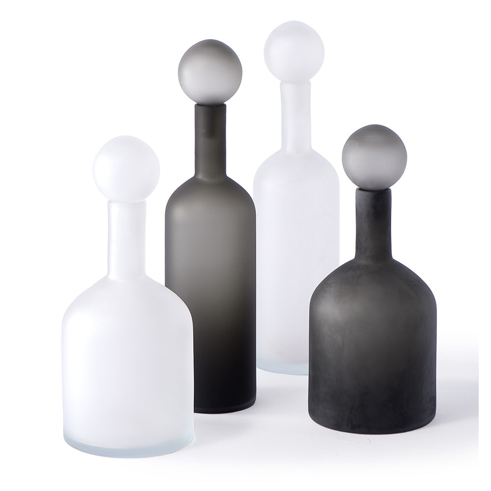 Deko Glasflaschen BUBBLES AND BOTTLES in matt von Pols Potten