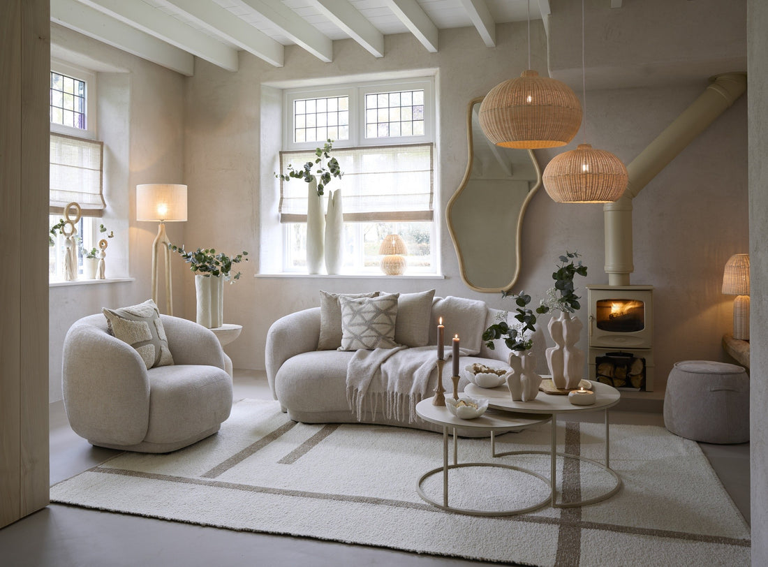 Naturteppich 200×300 cm aus Wolle und Jute