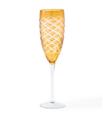 Champagnerglas gelb/orange