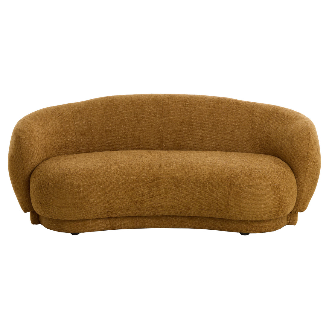 Ockerfarbene Couch UVITA mit runder Form von Light &amp; Living