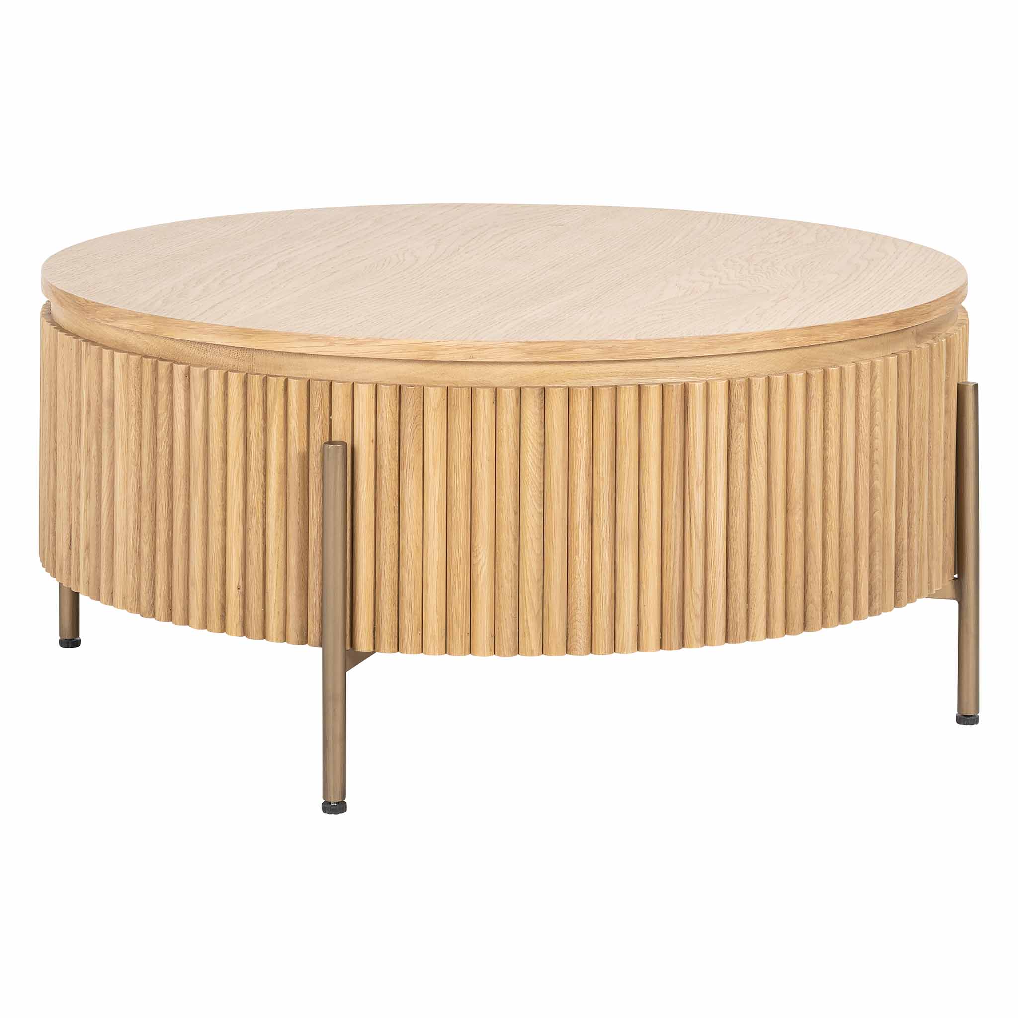 Couchtisch BELFORT Ø85cm - aus naturbelassender Eiche