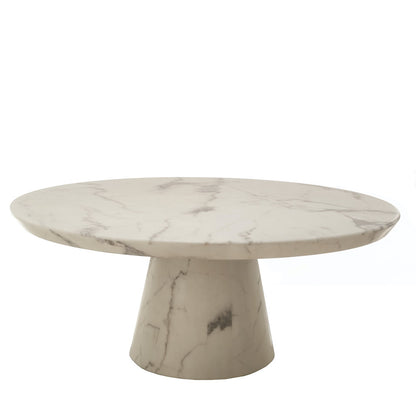 Couchtisch DISC MARBLE LOOK, weiss, ø100 cm