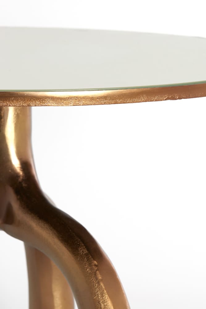 Couchtisch MELLO braun bronze Ø65x44cm
