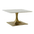 Couchtisch RICKARD Marmor weiß+antik Bronze 70x70x39cm