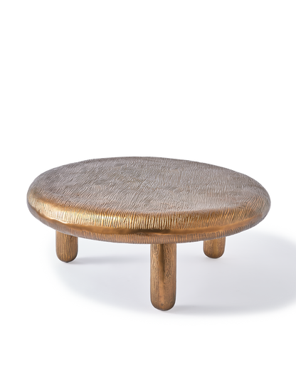 Thick Disk Coffee Table in Kupfer