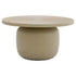 Runder Couchtisch aus Metall in Sand mit organischer Form