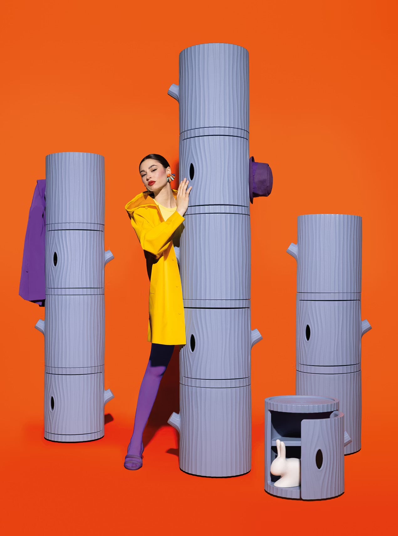 Side table TRONCO blue