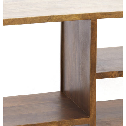 Holzsideboard in Braun mit eleganten Rundungen