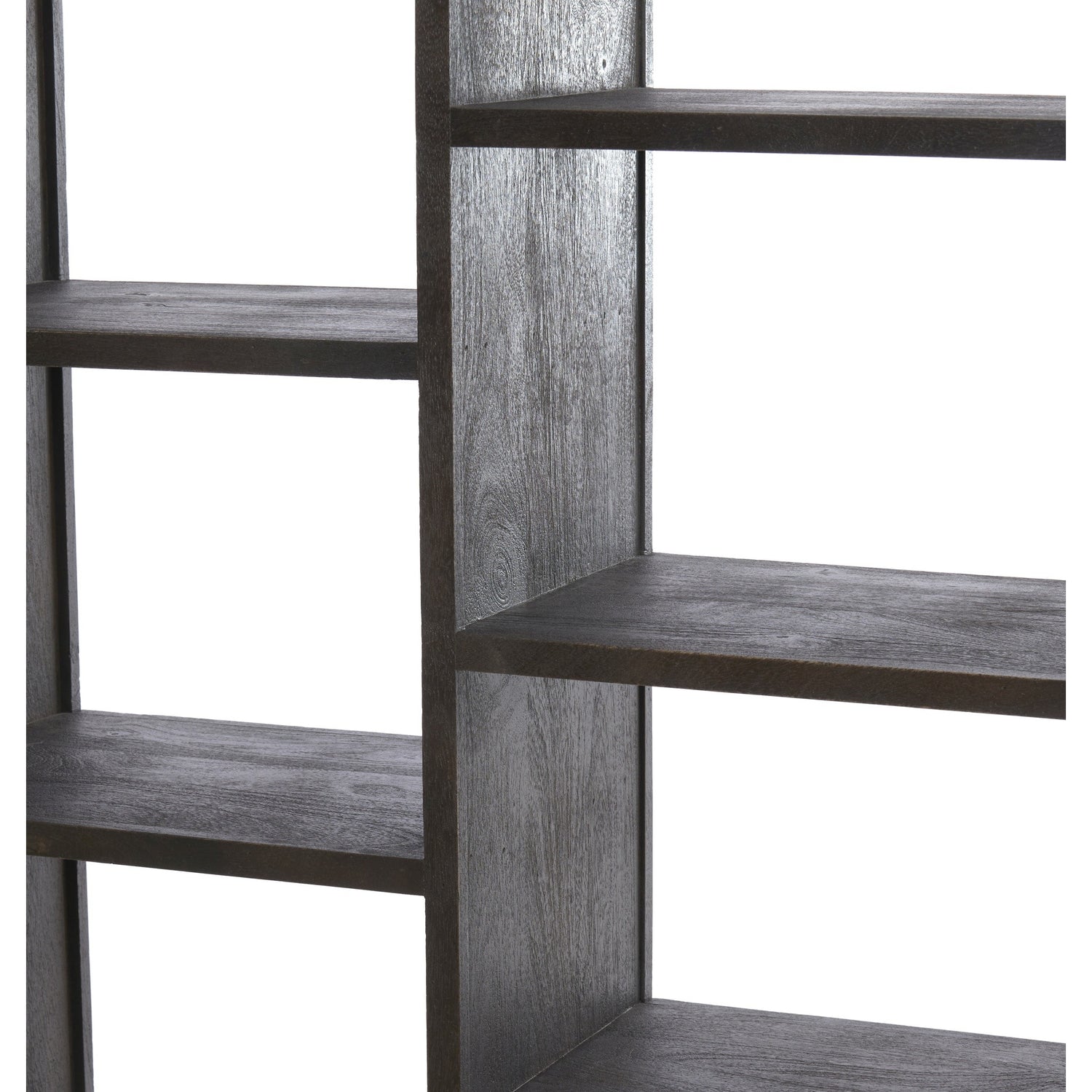 Elegantes Regal mit organischen Rundungen in dunklem Braunrot