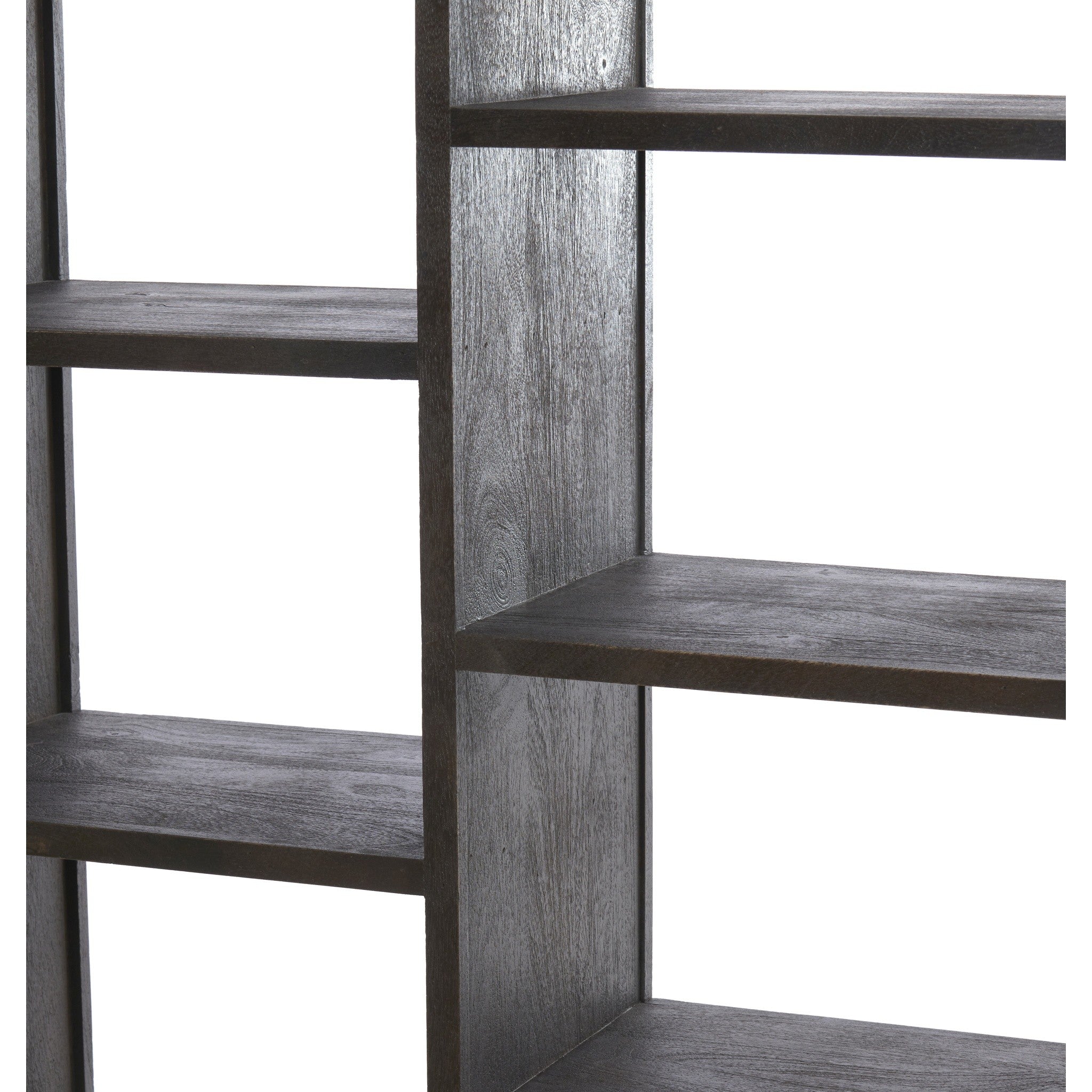 Elegantes Regal mit organischen Rundungen in dunklem Braunrot