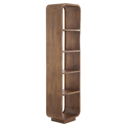 Schlankes Regal mit abgerundeten Kanten in geölter Optik