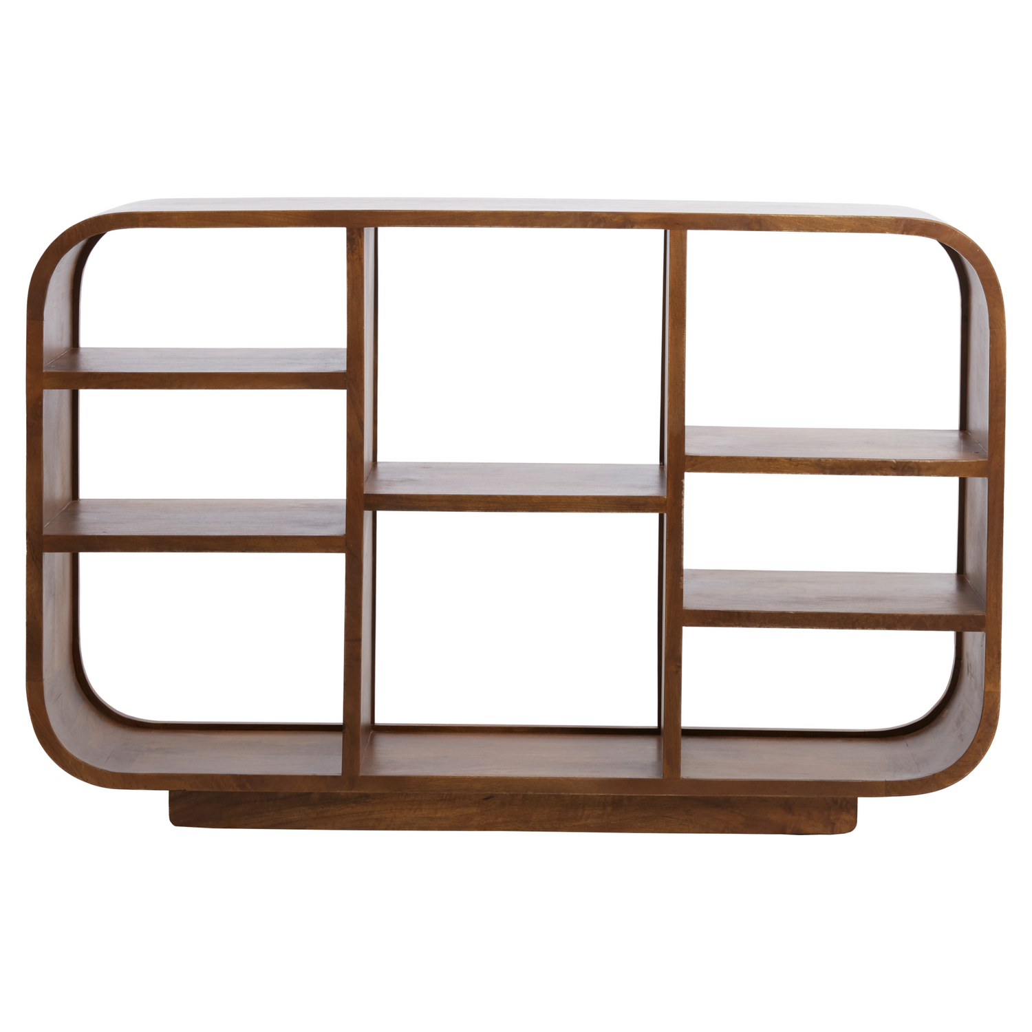 Modernes Sideboard aus geöltem Holz mit offenen Fächern