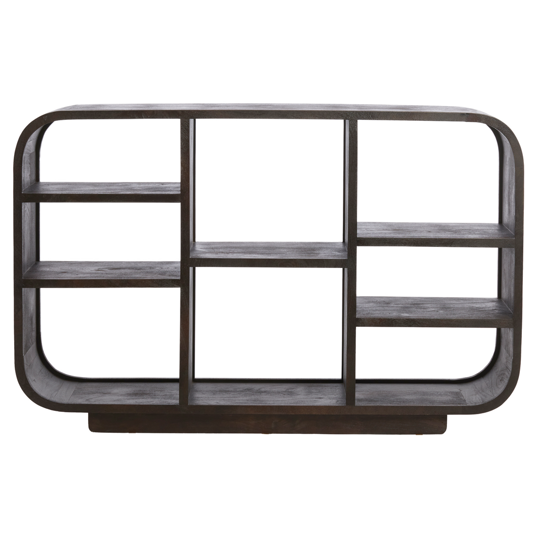 Sideboard aus rotbraunem Holz mit offenen Fächern von Light & Living