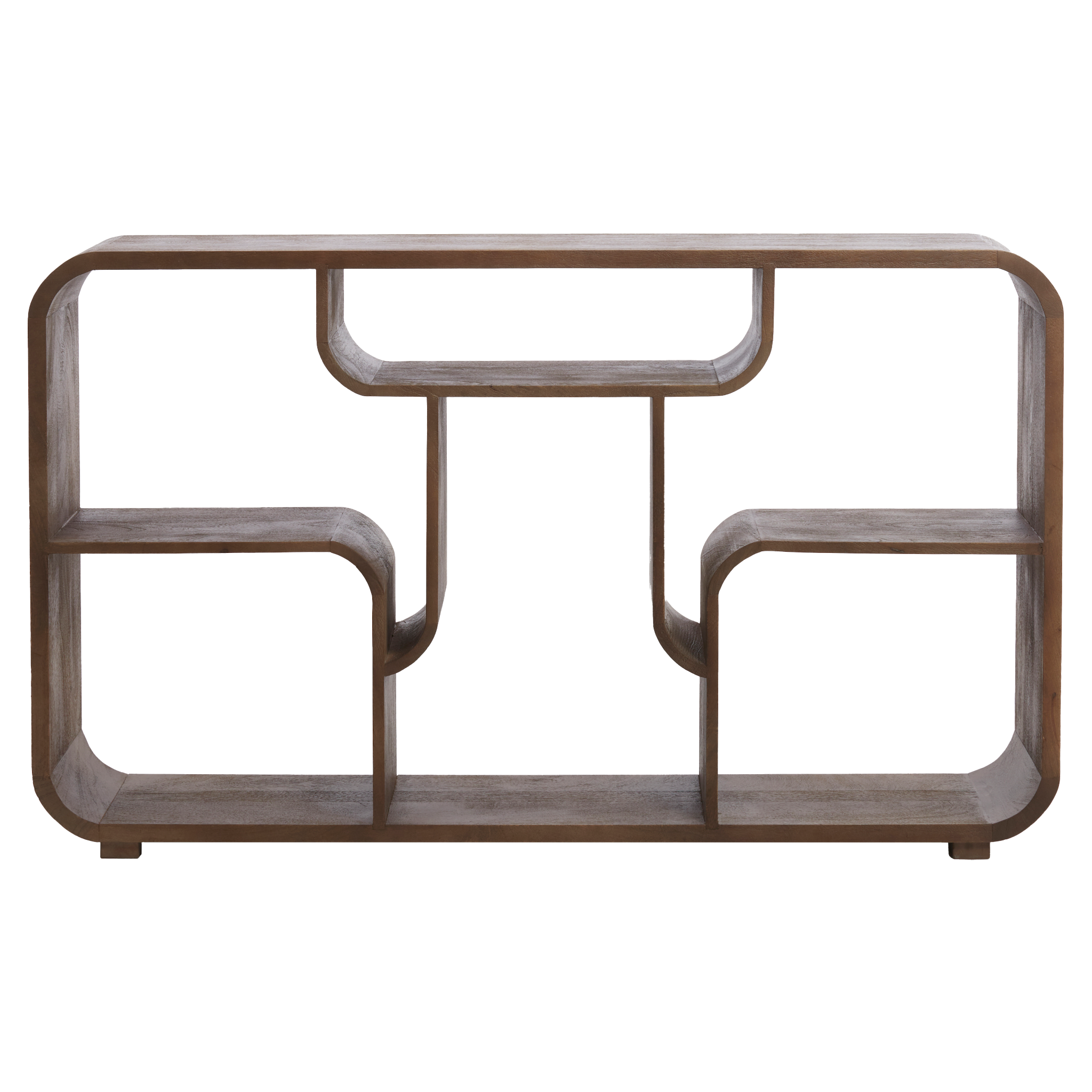 Modernes Sideboard aus Holz in grau-dunkelbrauner Optik