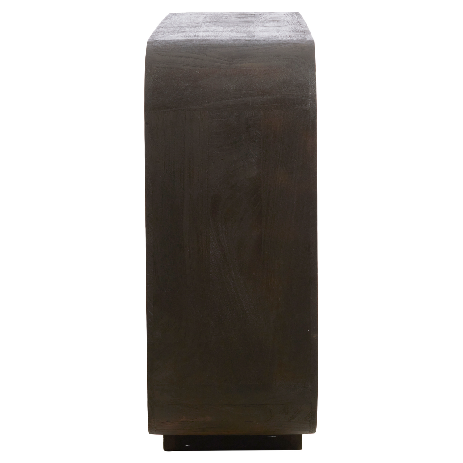 Designer-Sideboard mit abgerundeten Formen im warmen Holzton