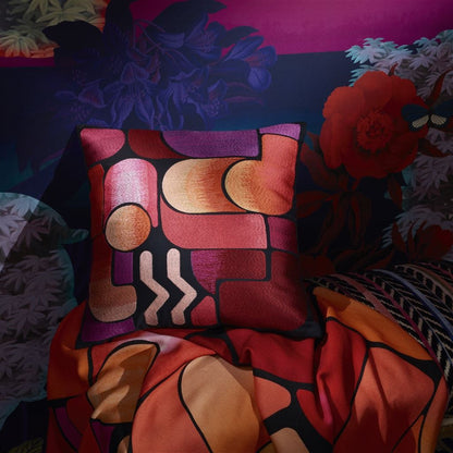 Decke GRAPHE MAGENTA aus Morino-Wolle von Christian Lacroix