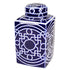 Deckelvase INDIGO von GIFTCOMPANY blau, weiss