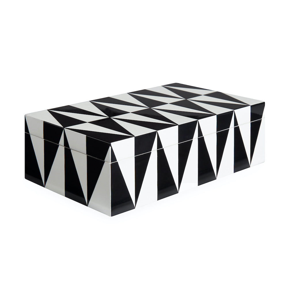 Deko Box OP ART MEDIUM in schwarz + weiß