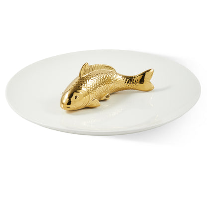 Deko-Teller „Fish Plate“ mit goldenem Koi