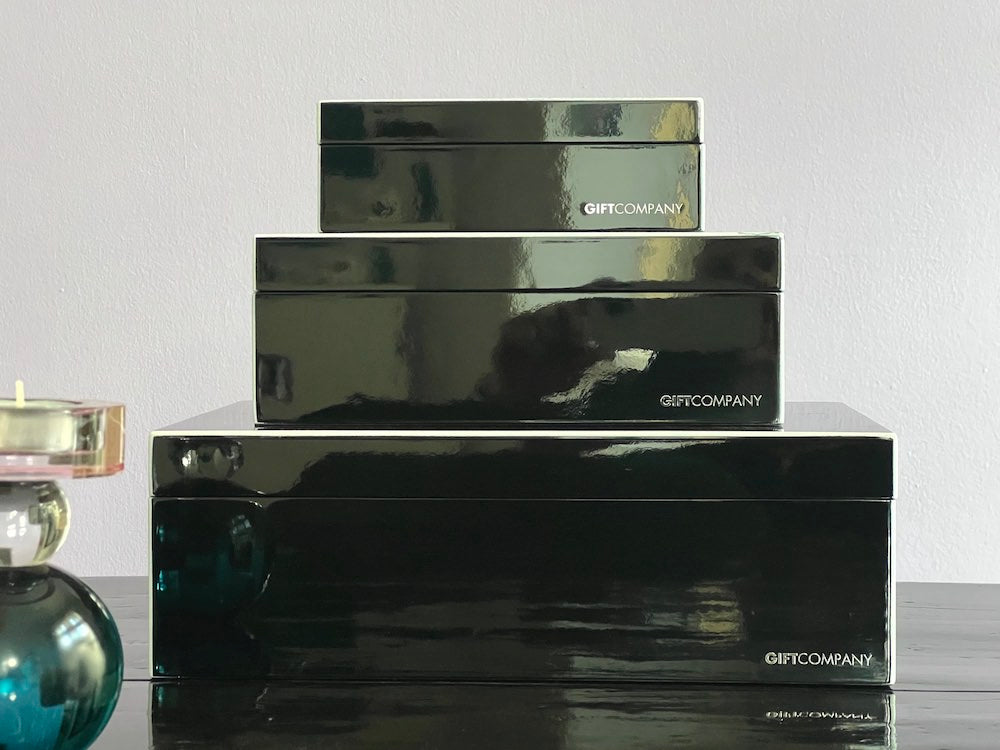 Deko Box TANG 3er Set in schwarz