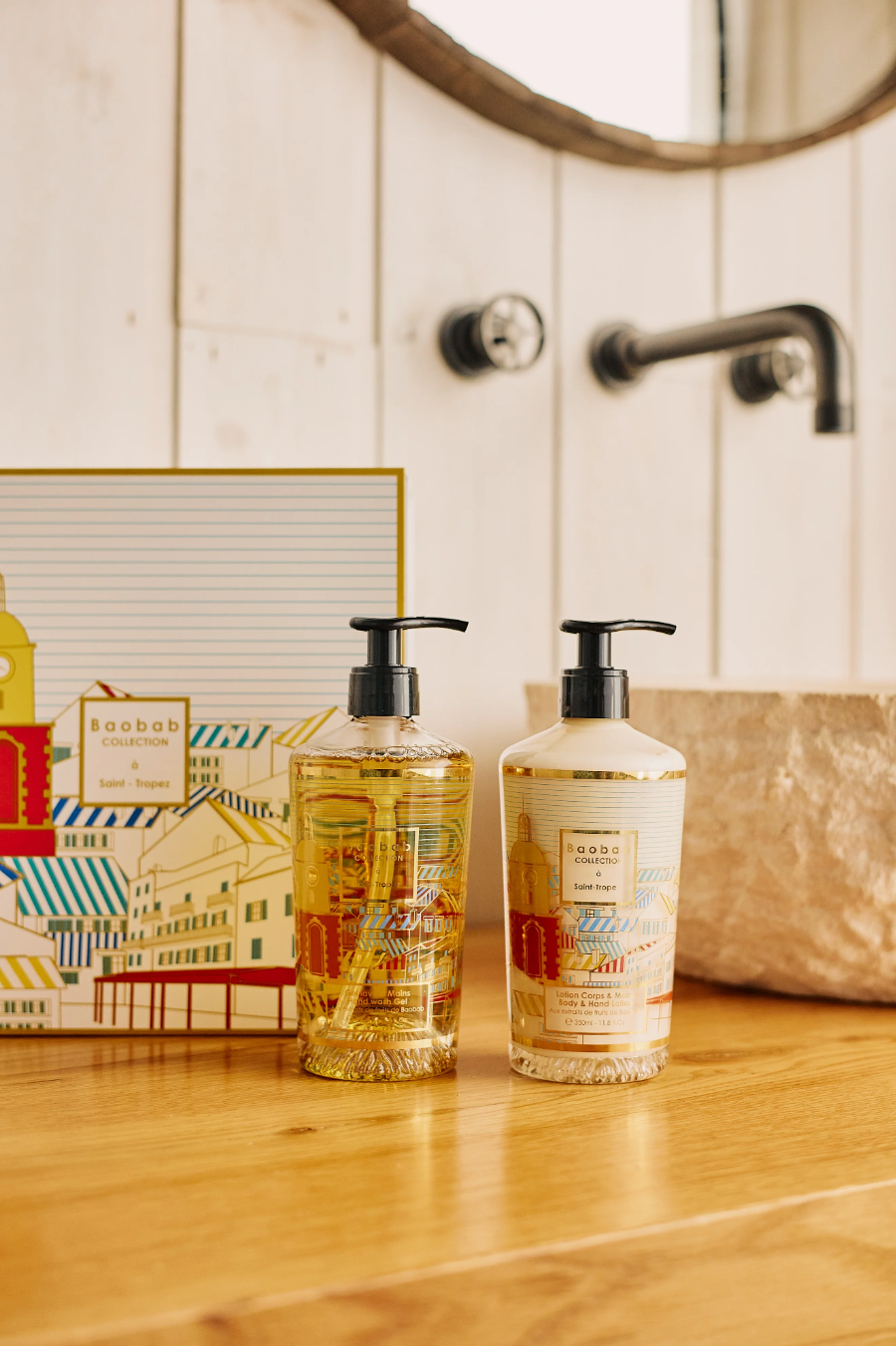 Baobab Collection Geschenkbox „A Saint-Tropez“ – Handgel &amp;amp; Körperlotion | Aromatisch, frisch, luxuriös
