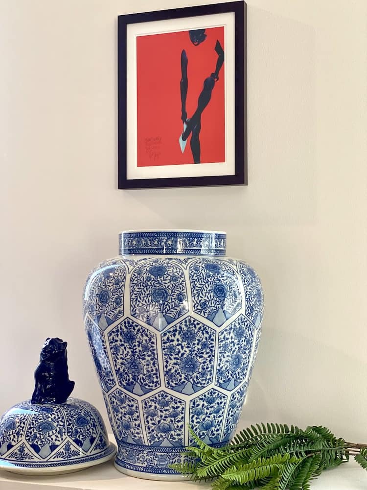 dekoration-porzellan-vase-blau-weiss