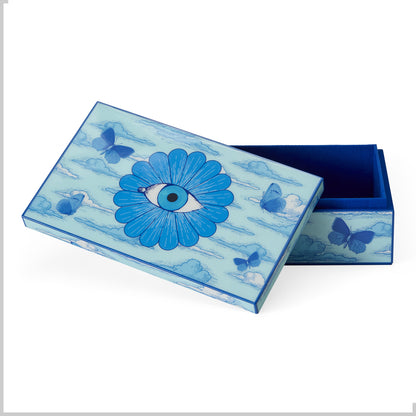 Lack Box von Jonathan Adler mit Schmetterlingen und Auge