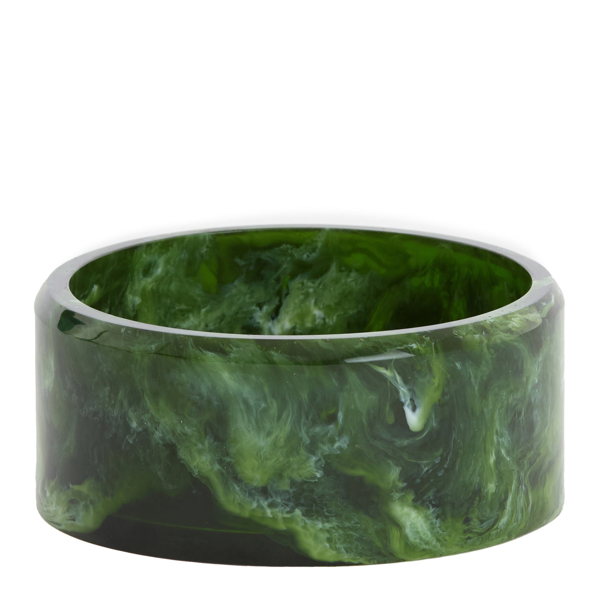 Deko Box KELIMUTU Ø15 cm – Grün & Weiß