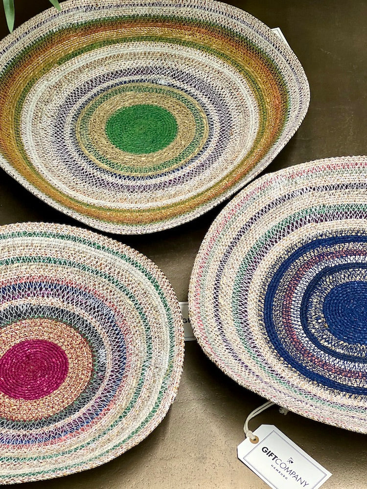 Boathouse decorative bowl set 3 pieces, seagrass