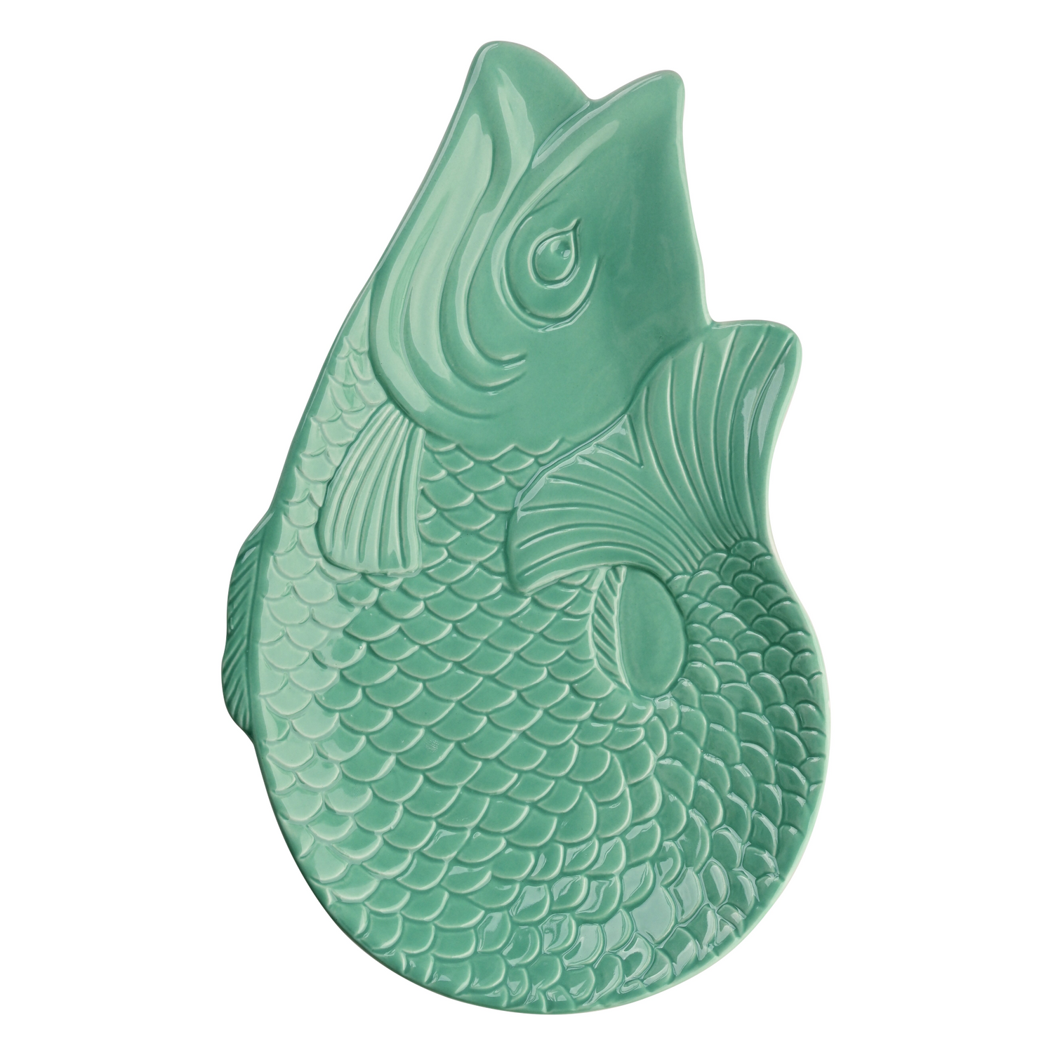 Decorative plate MONSIEUR CARAFON fish, mint cream