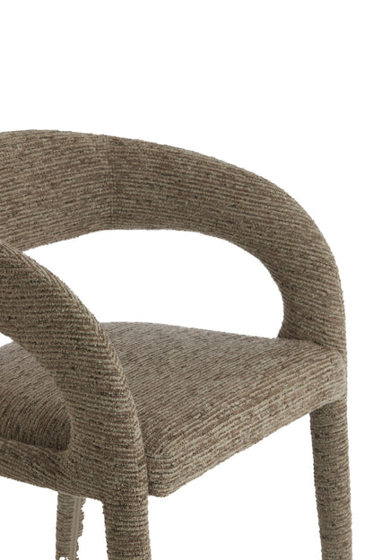 Komfortabler Esszimmerstuhl in Braun mit weicher Polsterung