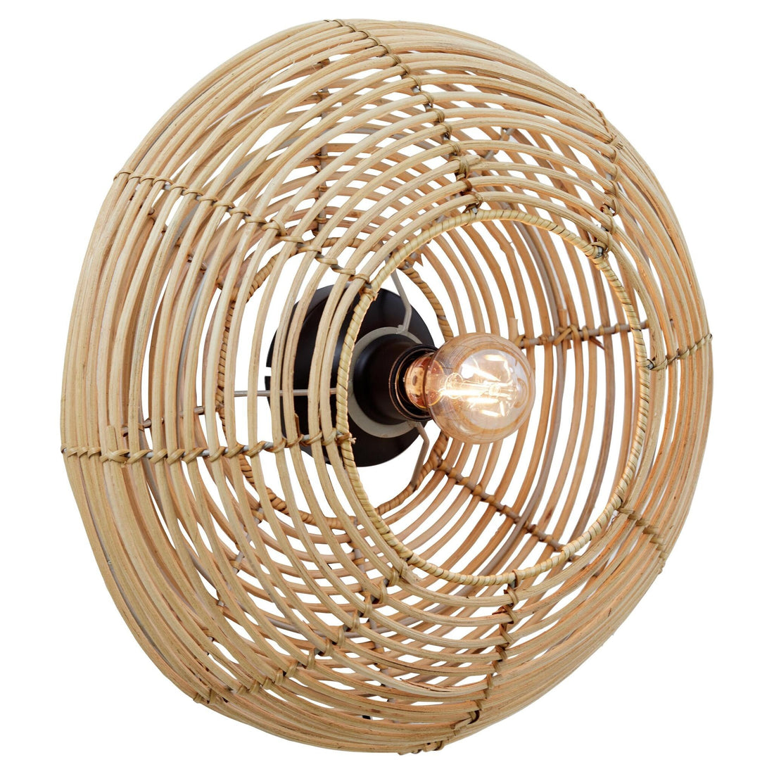 Wandleuchte Ø50x20 cm MILAN Rattan naturell als Wanddeko