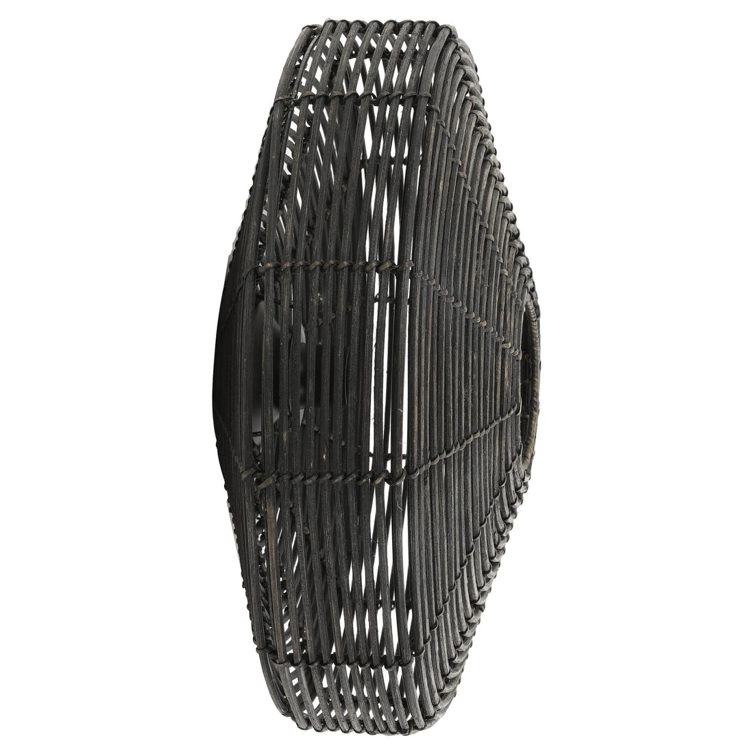 Wandleuchte Ø51x21 cm MATAKA Rattan dunkel braun an Wand