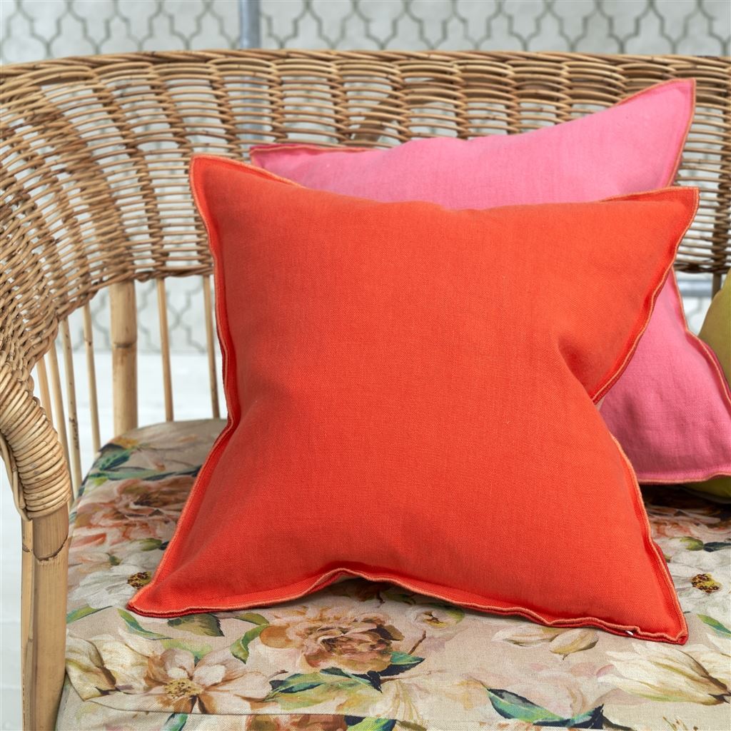 Kissen BRERA LINO NASTURTIUM &amp; PAPAYA der Marke Designers Guild