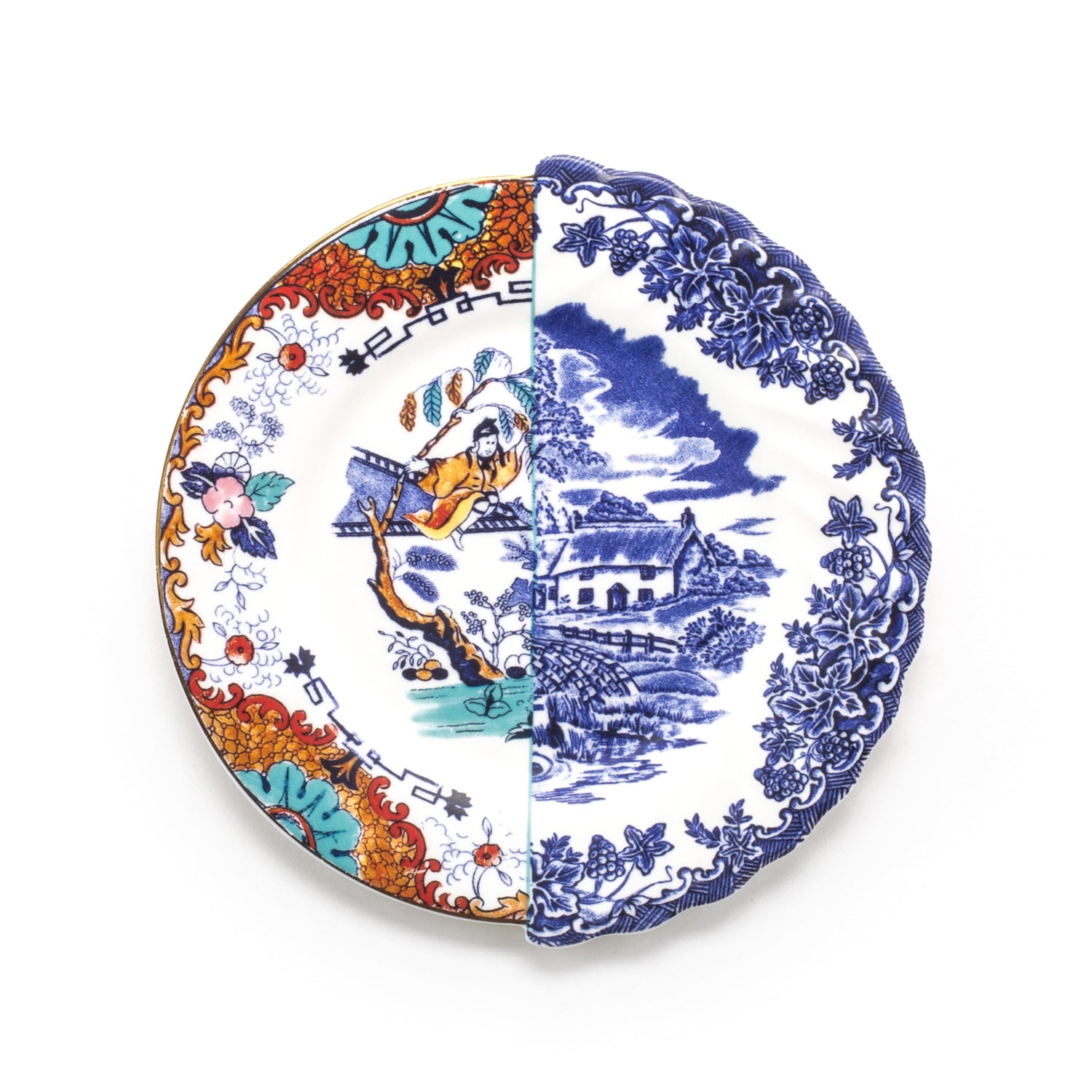 Platos de postre híbridos VALDRADA, juego de 2, porcelana