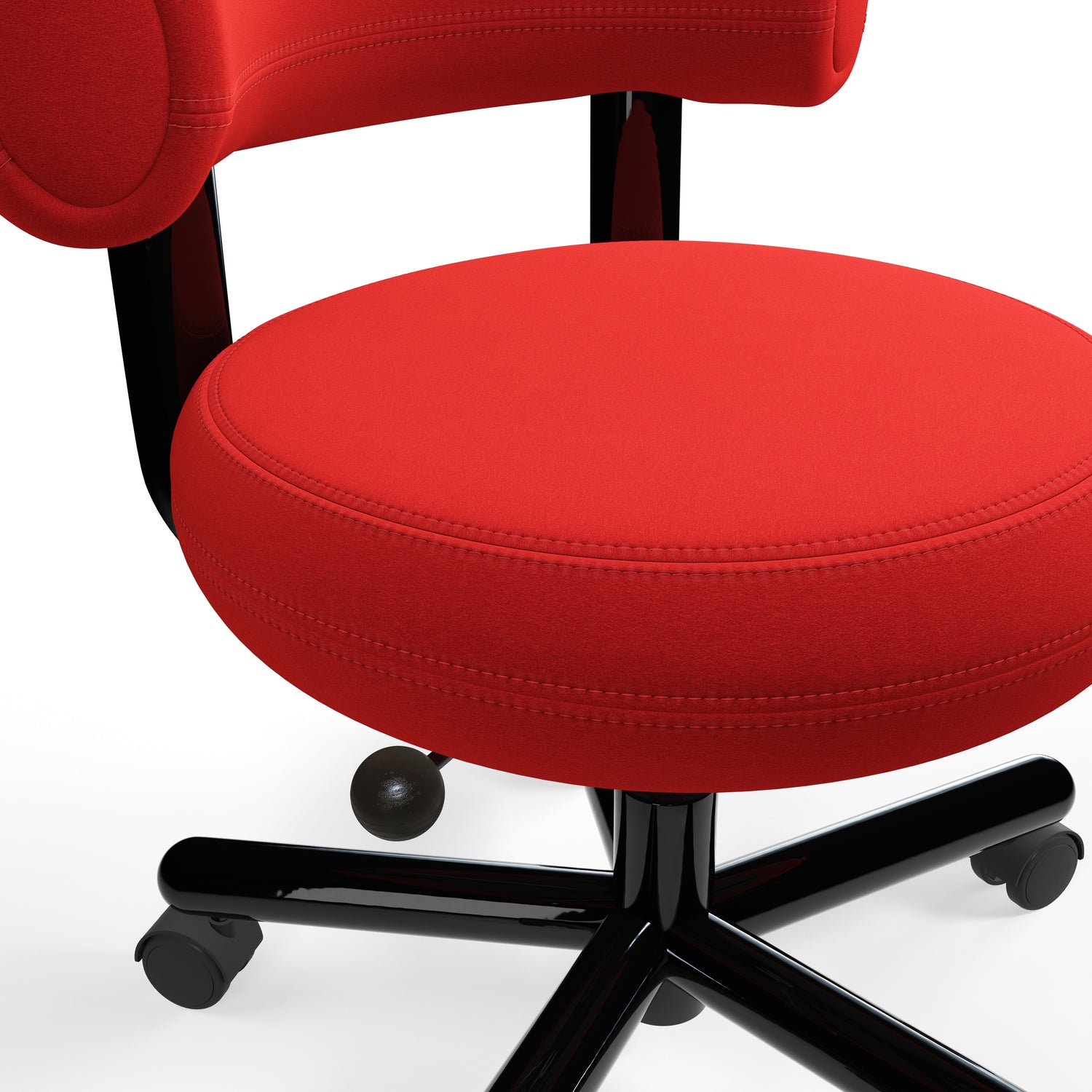 Fat Work Chair – Orange Red Stoff (Kvadrat Hero 2) von Tom Dixon
