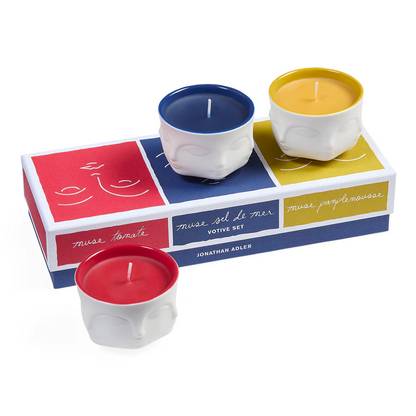 3er-Set Duftkerzen MUSE COULEUR VOTIVE SET