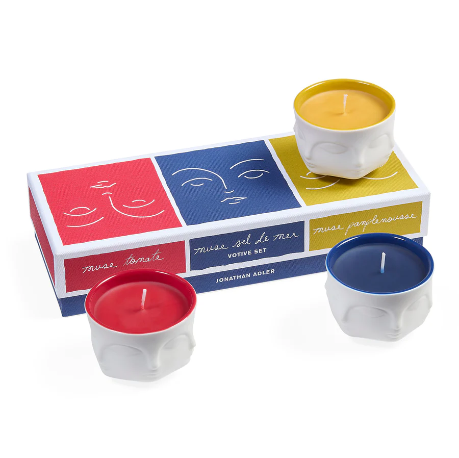 3er-Set Duftkerzen MUSE COULEUR VOTIVE SET