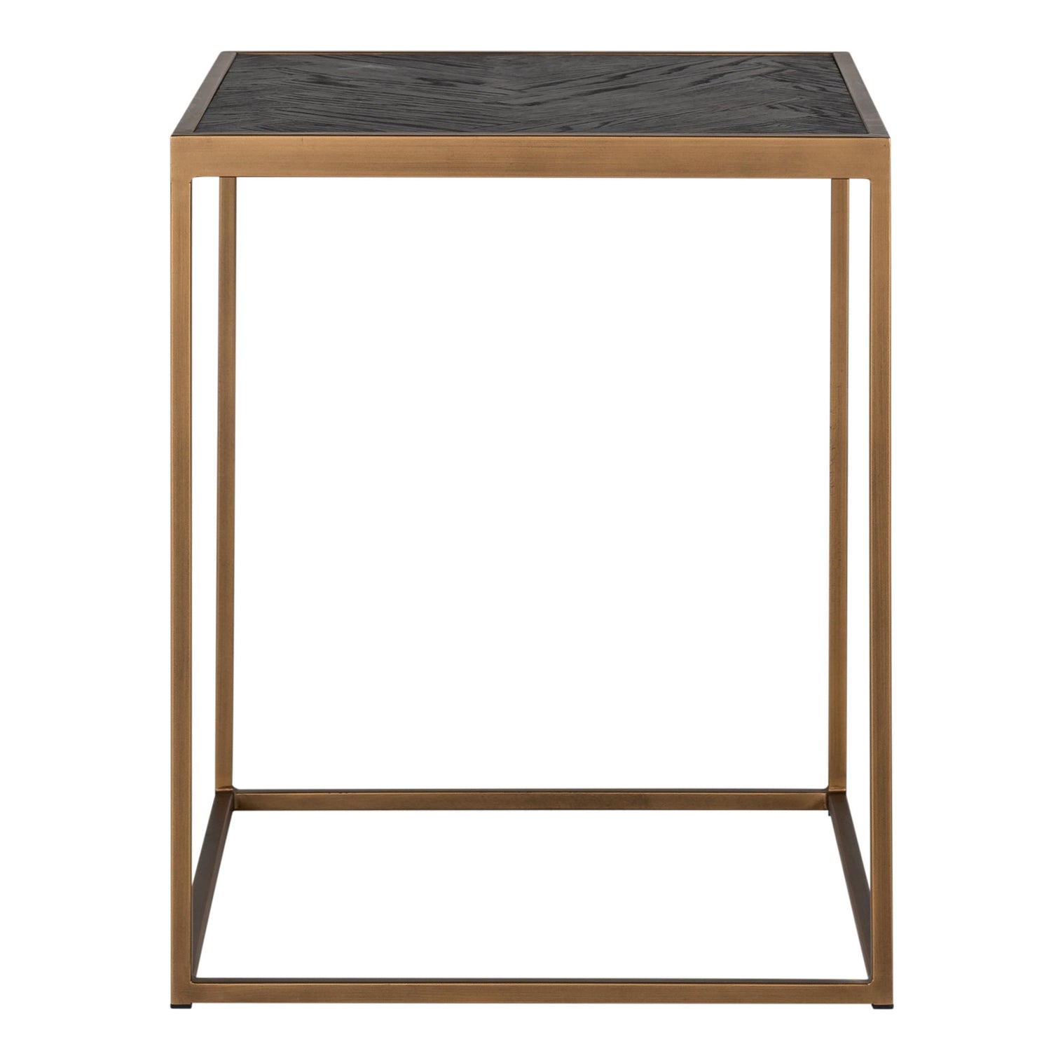 Ecktisch BLACKBONE BRASS 50x50 cm, schwarz rustikal