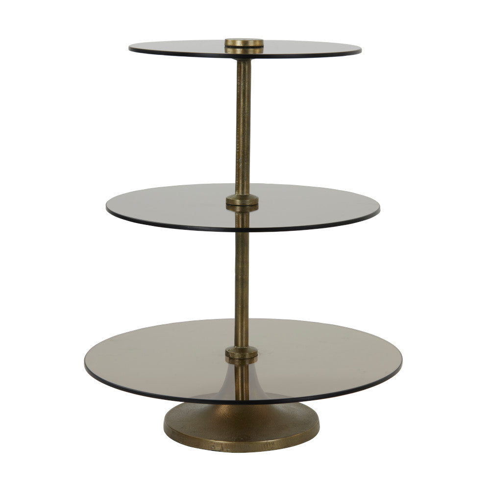 Etagere DANULA 3 Schichten, antik bronze/braun