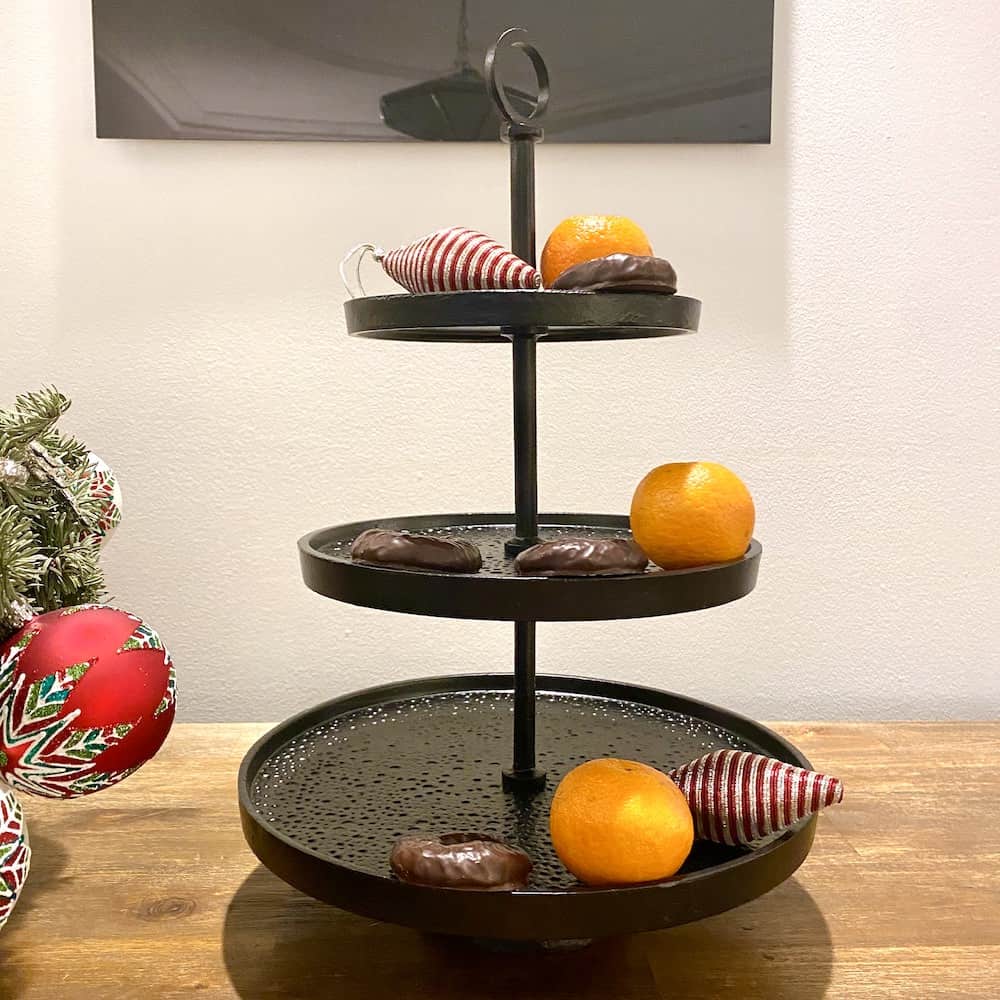 Etagere LUTEK schwarz 3 Ebenen von Light & Living