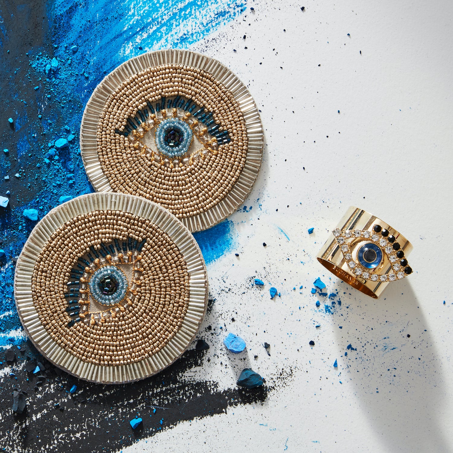 Evil Eye von Joanna Buchanan, Untersetzer und Serviettenringe