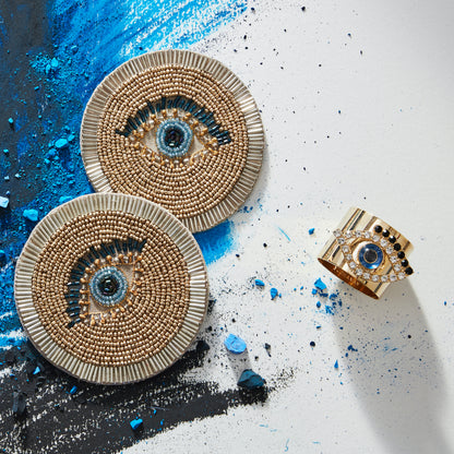 Evil Eye von Joanna Buchanan, Untersetzer und Serviettenringe