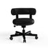 Fat Work Chair Black Leather – Gepolsterter Design Bürostuhl mit Rollen