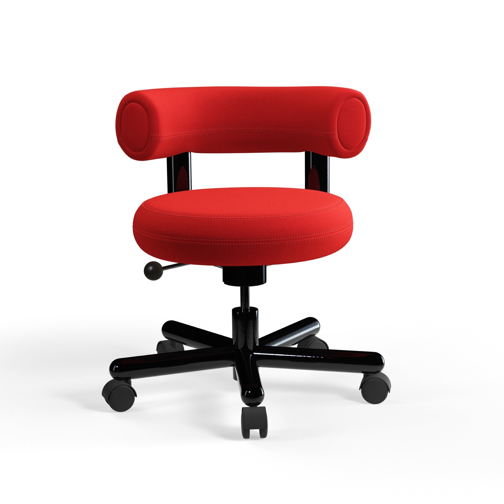 Fat Work Chair – Orange Red Stoff (Kvadrat Hero 2)