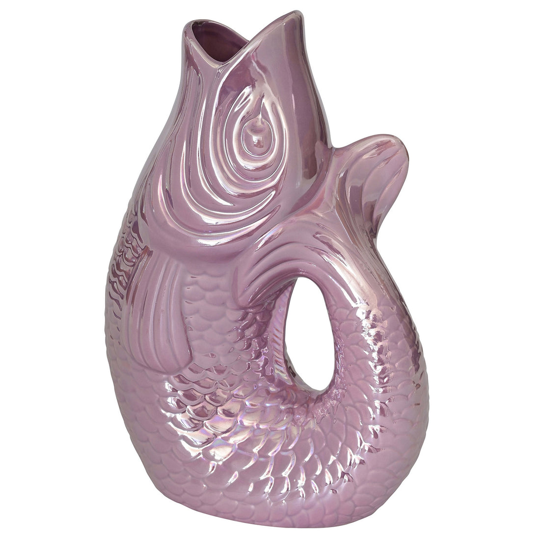 Vase MONSIEUR CARAFON Fisch in Rainbow Violett von GiftCompany