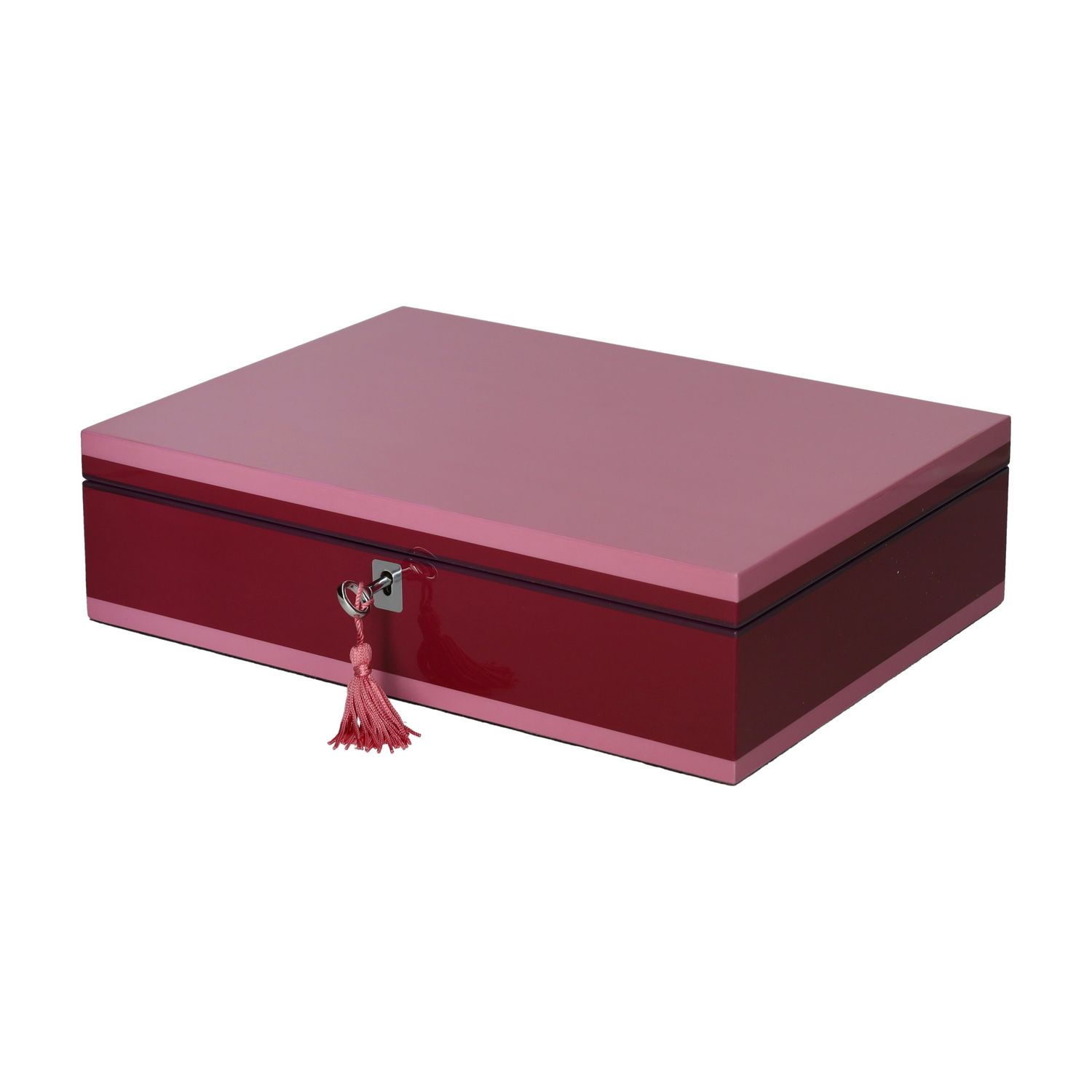 rosa aufbewahrung Schmuckbox TANG M in Rosa mit Schloss - stilvolle Aufbewahrung